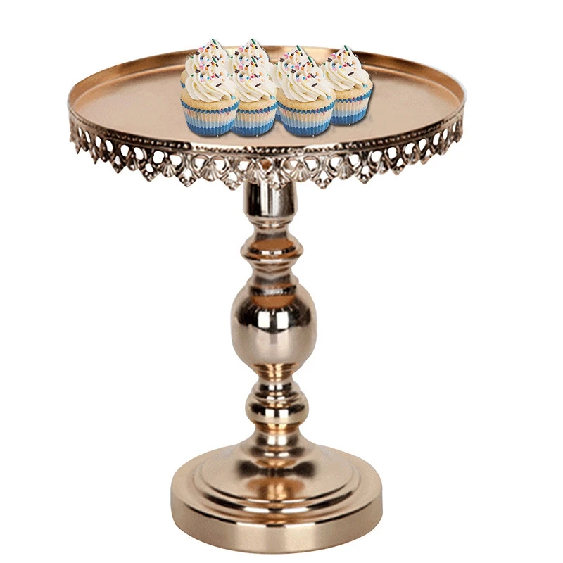 Image Luxury Hotel Party Banquet Dessert Plates Cupcake Holder Rack European Style Hollow Cake Holder Wedding Cake Stand