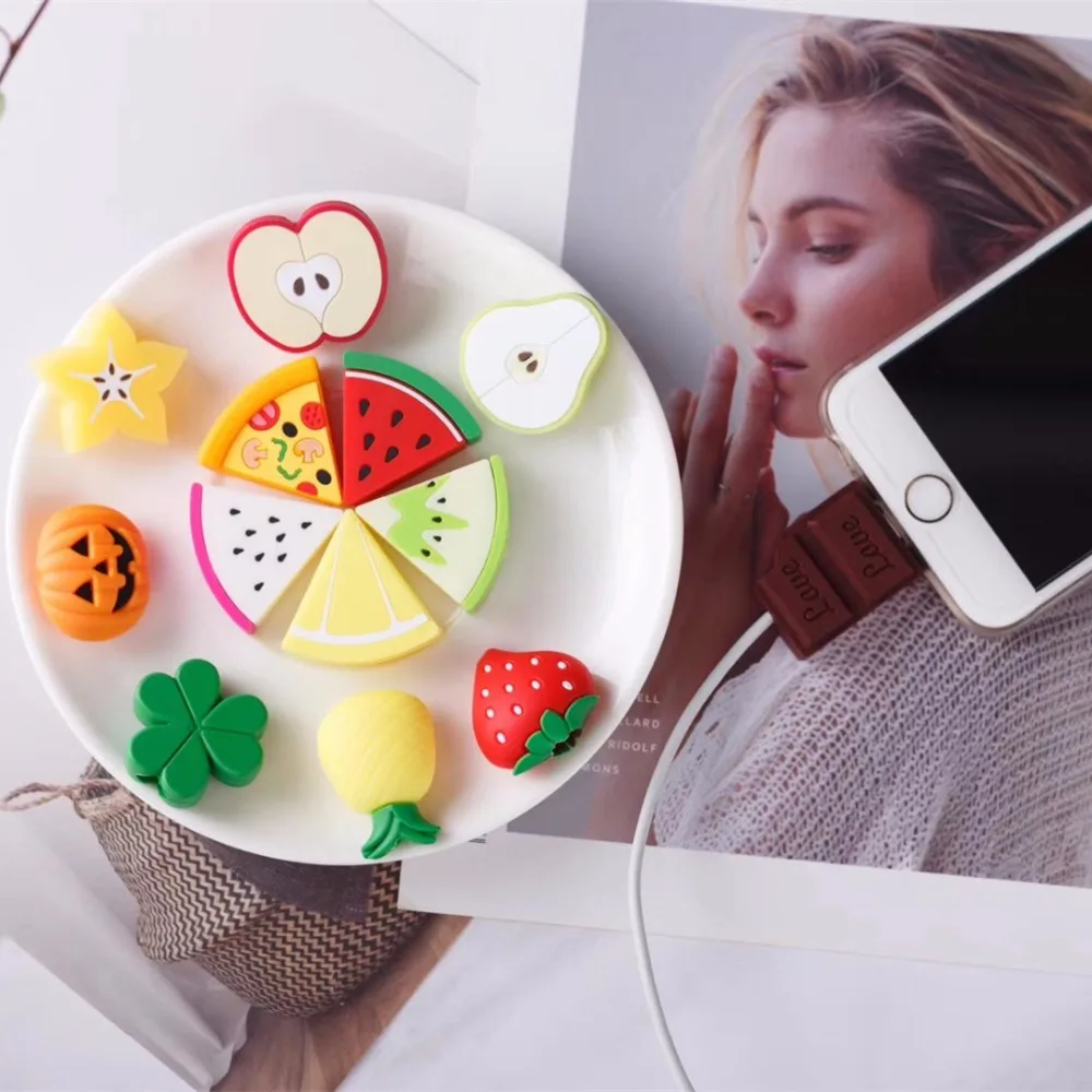 Fruit For lightning USB pineapple Cute Funny Cable Protector Data Line Cord Protector for iPhone 6 7 8 X S Cable Winder Cover
Fruit For lightning USB pineapple Cute Funny Cable Protector Data Line Cord Protector for iPhone 6 7 8 X S Cable Winder Cover