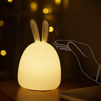 Touch Sensor Colorful Rabbit LED Night Light USB Rechargeable Cartoon Silicone Bunny Lamp for Children Kids Baby Bedroom Gift
Touch Sensor Colorful Rabbit LED Night Light USB Rechargeable Cartoon Silicone Bunny Lamp for Children Kids Baby Bedroom Gift