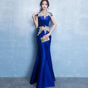 Robe de Soiree Longue Appliques Lace Real Photo Blue Sleeveless Zipper Mermaid Evening Dresses Formal Evening Gowns China
Robe de Soiree Longue Appliques Lace Real Photo Blue Sleeveless Zipper Mermaid Evening Dresses Formal Evening Gowns China
