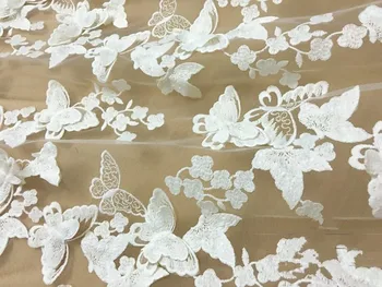 luxury quality vintage heavy embroidered lace fabric, ivory net lace fabric with 3D butterfly
luxury quality vintage heavy embroidered lace fabric, ivory net lace fabric with 3D butterfly