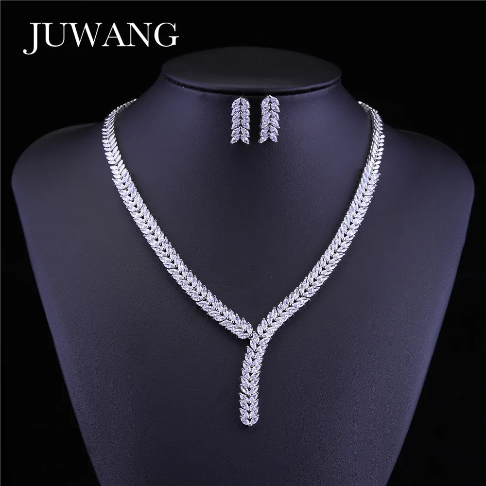 JUWANG Luxury Zirconia Wedding Necklace Earings Bridal Jewelry Sets For Women Silver Crystal Jewelry Accessories Bijoux Mariage
JUWANG Luxury Zirconia Wedding Necklace Earings Bridal Jewelry Sets For Women Silver Crystal Jewelry Accessories Bijoux Mariage