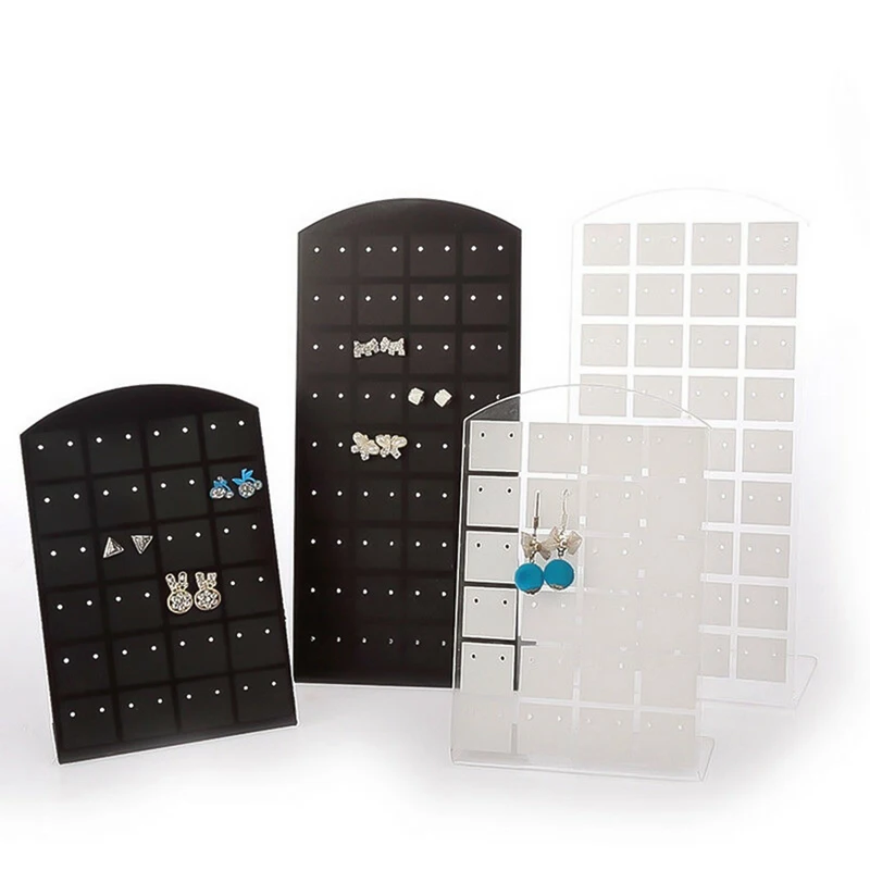 24/36 Pair 48/72 Holes/set Black Plastic Jewelry Holder Organizer Ear Studs Display Stand Showcase Jewelry Display Rack
24/36 Pair 48/72 Holes/set Black Plastic Jewelry Holder Organizer Ear Studs Display Stand Showcase Jewelry Display Rack