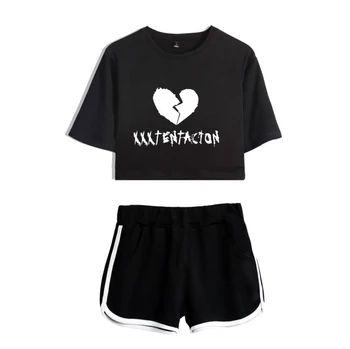 2019 Summer XXXTentacion 2 Piece Set Women Tracksuit Crop T Shirt Tops And Shorts Women Letters Print Plus Size Two Piece Set
2019 Summer XXXTentacion 2 Piece Set Women Tracksuit Crop T Shirt Tops And Shorts Women Letters Print Plus Size Two Piece Set