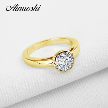 AINUOSHI 1.25ct Solitaire Round Ring 14K Solid Yellow Gold Bezel Setting SONA Simulated Diamond Women Wedding Engagement Ring
AINUOSHI 1.25ct Solitaire Round Ring 14K Solid Yellow Gold Bezel Setting SONA Simulated Diamond Women Wedding Engagement Ring