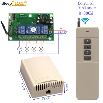 Sleeplion 85V 220V 4CH Relay Switch Security 300M Wireless Control Transmitter Receiver 4CH 220V Wireless Switch
Sleeplion 85V 220V 4CH Relay Switch Security 300M Wireless Control Transmitter Receiver 4CH 220V Wireless Switch
