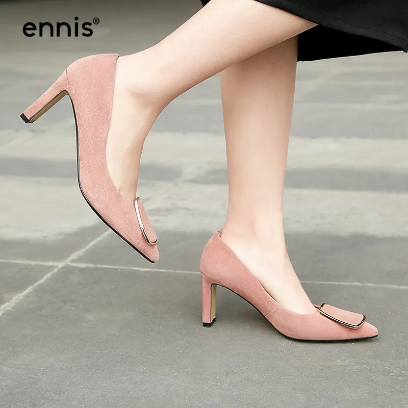 Hot Pink Heels Women Genuine Leather Casual Shoes High Heels Pointed Toe Suede Pumps Decoration Spring Leisure Shoes Black H919
Hot Pink Heels Women Genuine Leather Casual Shoes High Heels Pointed Toe Suede Pumps Decoration Spring Leisure Shoes Black H919