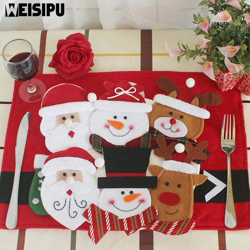 1 Pc Christmas Ornament New year Christmas Decoration for home table Decor Cutlery pocket Fork&Knife Tableware pouch santa claus
1 Pc Christmas Ornament New year Christmas Decoration for home table Decor Cutlery pocket Fork&Knife Tableware pouch santa claus