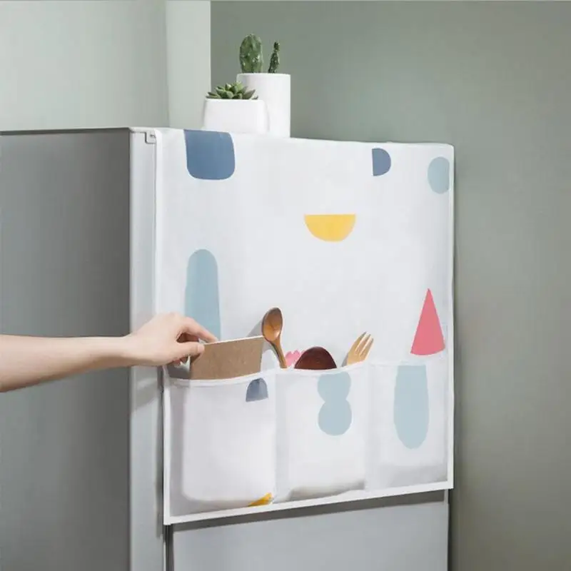 Practical Dust Proof Refrigerator Cover with 6 Pockets Storage Bag Holder Household Washing Machine Cover Kitchen Tools
Practical Dust Proof Refrigerator Cover with 6 Pockets Storage Bag Holder Household Washing Machine Cover Kitchen Tools
