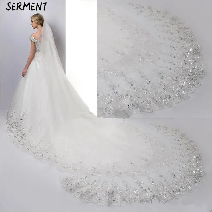 New AliExpress Hot Lace Flower Bridal Veil Europe and America Classic Cathedral Long Veil Wholesale
New AliExpress Hot Lace Flower Bridal Veil Europe and America Classic Cathedral Long Veil Wholesale