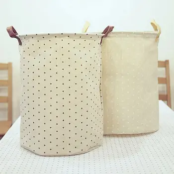 Foldable Clothes Storage Laundry Basket Fashion Household Dots Cotton Laundry Barrels
Foldable Clothes Storage Laundry Basket Fashion Household Dots Cotton Laundry Barrels