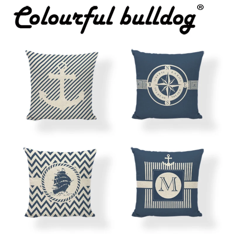 Sea Blue Sailing Sign Cushion Cover Compass Anchor And Sailing Boat Throw Cover for Sofa Bedroom Home Decorative Pillow Case
Sea Blue Sailing Sign Cushion Cover Compass Anchor And Sailing Boat Throw Cover for Sofa Bedroom Home Decorative Pillow Case