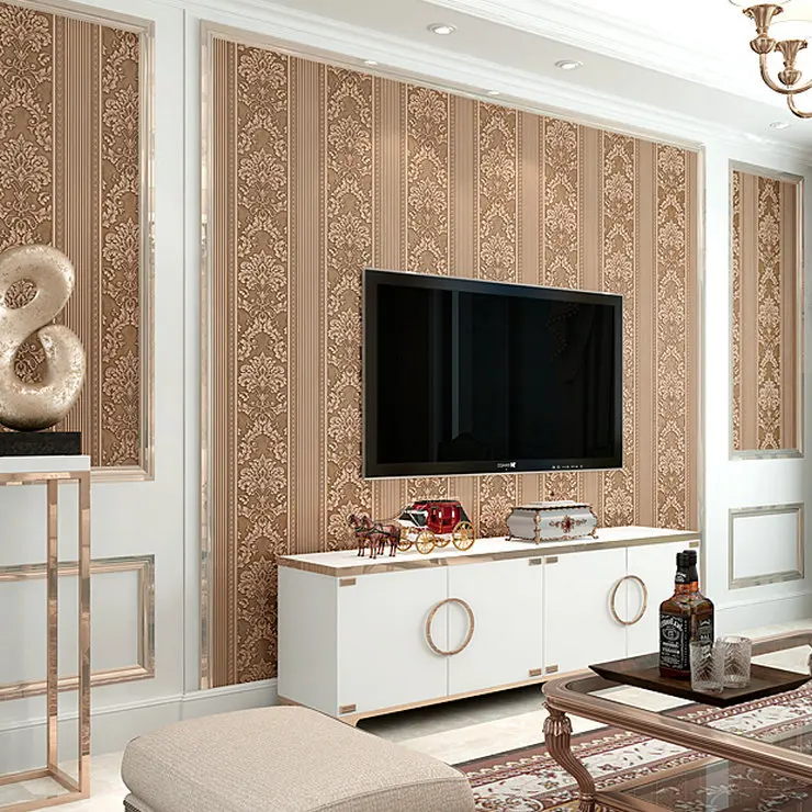 European 3D Non-woven Wallpaper Vertical Stripes Sprinkle Gold Wallpaper Living Room Bedroom Background Wall Paper Wholesale
European 3D Non-woven Wallpaper Vertical Stripes Sprinkle Gold Wallpaper Living Room Bedroom Background Wall Paper Wholesale