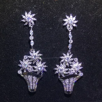 choucong Luxury Flower shape Drop earring AAAAA zircon 925 Sterling silver Engagement Wedding Dangle Earrings for women jewelry
choucong Luxury Flower shape Drop earring AAAAA zircon 925 Sterling silver Engagement Wedding Dangle Earrings for women jewelry