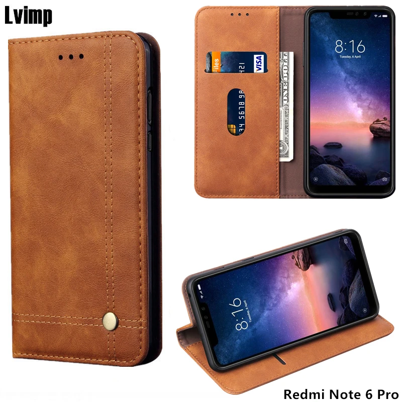 Xiaomi Redmi Note 6 Pro Global Version Cover Retro Style Flip Leather Case Redmi Note 6 Pro Phone Bags Card Slot Wallet Cases 
Xiaomi Redmi Note 6 Pro Global Version Cover Retro Style Flip Leather Case Redmi Note 6 Pro Phone Bags Card Slot Wallet Cases