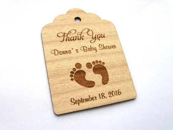 CUSTOM Wooden Footprints baby shower gift favor tags baptism Christening birthday party favors invitation inserts labels
CUSTOM Wooden Footprints baby shower gift favor tags baptism Christening birthday party favors invitation inserts labels
