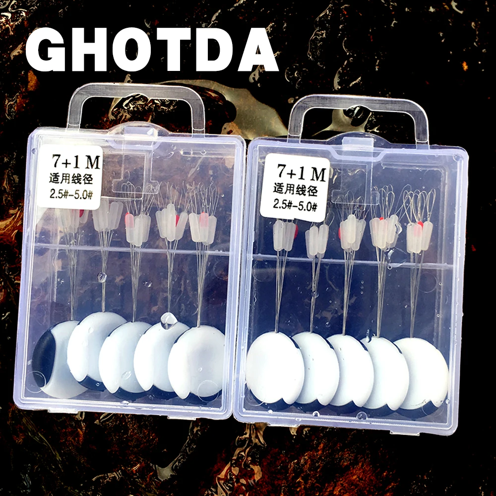 GHOTDA 5 Sets 40PCS 7 + 1 Fishing Space Beans Swivels Clip Connectors Fish Float
GHOTDA 5 Sets 40PCS 7 + 1 Fishing Space Beans Swivels Clip Connectors Fish Float