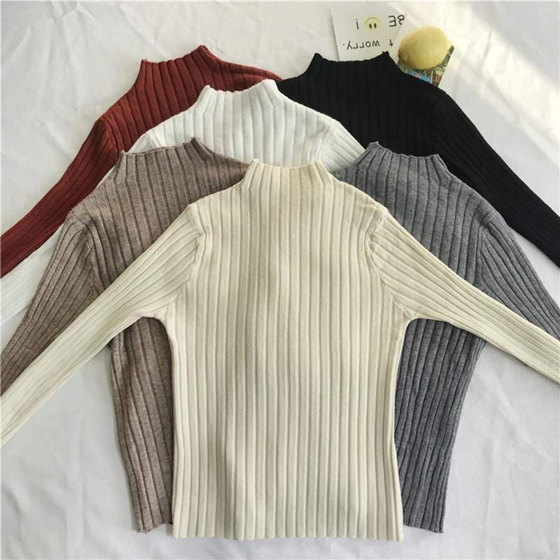 Knitted Turtleneck Sweater Fashion Women Winter 2019 Autumn Pullover Women Sweater Jumper Truien Dames Black White Khaki Gray
Knitted Turtleneck Sweater Fashion Women Winter 2019 Autumn Pullover Women Sweater Jumper Truien Dames Black White Khaki Gray