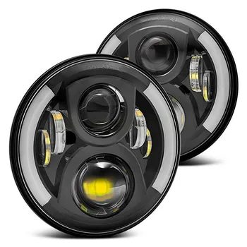 7'' 50W Round Black LED Headlights Bulb with Halo Ring for Jeep Wrangler JK TJ Hummer H1 H2 LED Projector DRL Headlamps
7'' 50W Round Black LED Headlights Bulb with Halo Ring for Jeep Wrangler JK TJ Hummer H1 H2 LED Projector DRL Headlamps