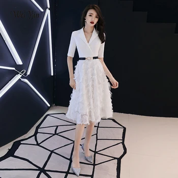 weiyin Robe De Soiree Short White Black Lace Short Evening Dress The Bride Sexy V Neck A-line Party Gown Formal Dresses WY1136
weiyin Robe De Soiree Short White Black Lace Short Evening Dress The Bride Sexy V Neck A-line Party Gown Formal Dresses WY1136