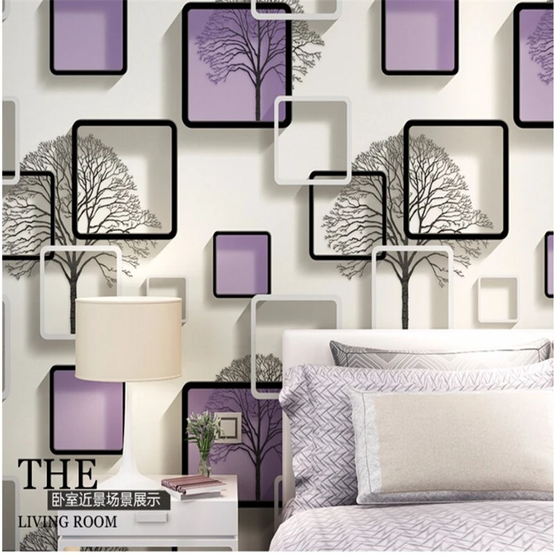 Beibehang simple 3d wallpaper background wallpaper the sitting room TV purple PVC waterproof grid, blue and black wallpaper roll
Beibehang simple 3d wallpaper background wallpaper the sitting room TV purple PVC waterproof grid, blue and black wallpaper roll