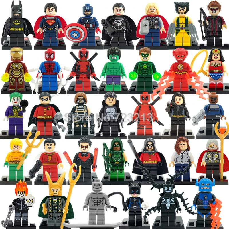Legoingly 34pcs/lot DC Marvel Super Hero Figures 200+ Avengers Building Blocks Set Batman Spider Man Thor Educational Toys
Legoingly 34pcs/lot DC Marvel Super Hero Figures 200+ Avengers Building Blocks Set Batman Spider Man Thor Educational Toys