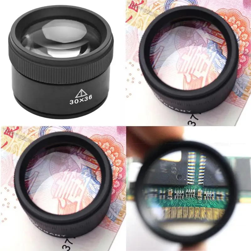 Handheld 30X Magnifying Glass Magnifier High Definition Eye Loupe Glass Portable Mini Repair Tool Analytical Optical Instruments
Handheld 30X Magnifying Glass Magnifier High Definition Eye Loupe Glass Portable Mini Repair Tool Analytical Optical Instruments