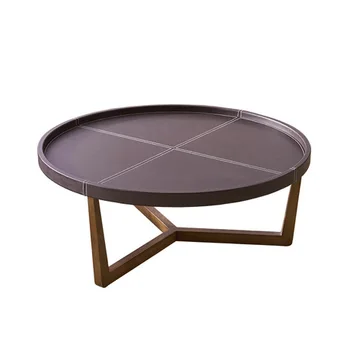 Coffee Tables Living Room Furniture Home Furniture wood with leather round side tea table basse minimalist modern desk 99.5*99.5
Coffee Tables Living Room Furniture Home Furniture wood with leather round side tea table basse minimalist modern desk 99.5*99.5