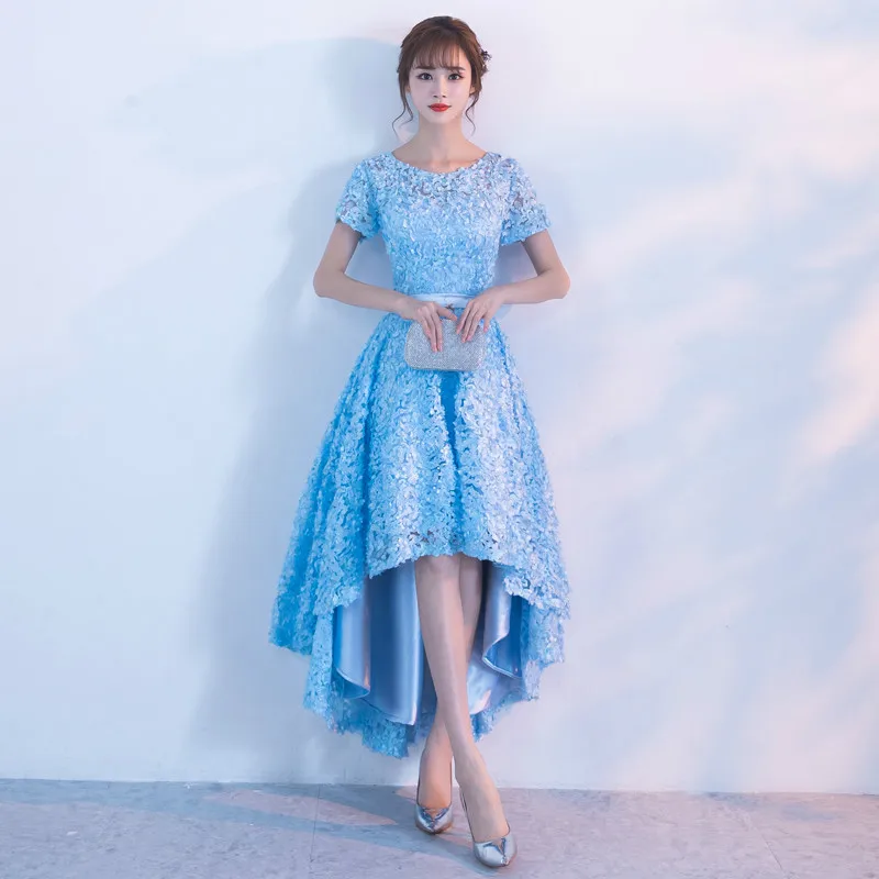 2019 Evening Dresses For Wedding Asymmetrical Cocktail Party Gowns Short Lace petals O-Neck vestidos de festa Formal Dress
2019 Evening Dresses For Wedding Asymmetrical Cocktail Party Gowns Short Lace petals O-Neck vestidos de festa Formal Dress