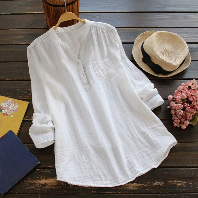Womail Tops Womens Casual Tops Cotton Stand Collar Long Sleeve Casual Loose Tunic Top T-Shirt For Ladies Dropship May16 Camiseta
Womail Tops Womens Casual Tops Cotton Stand Collar Long Sleeve Casual Loose Tunic Top T-Shirt For Ladies Dropship May16 Camiseta
