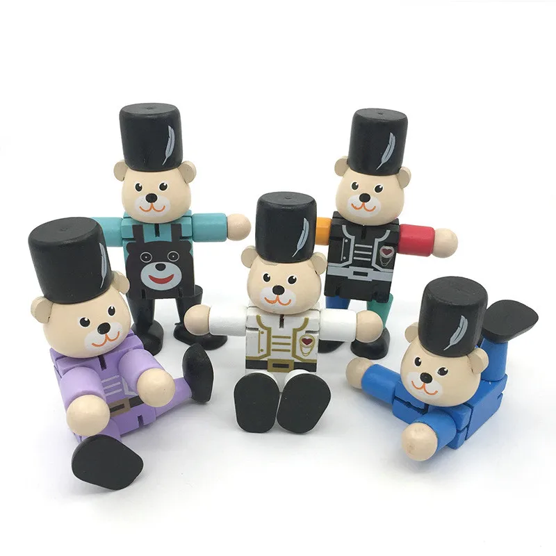 1pcs Wooden Transformation bear Robot Building Blocks Kids Handmade Learning Education Toys children creative Gifts decoration
1pcs Wooden Transformation bear Robot Building Blocks Kids Handmade Learning Education Toys children creative Gifts decoration