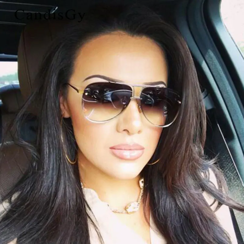 

Full Metal 2016 New Fashion Men or women Brand Designer Sunglasses Original FeMale Lady UV400 Mirror Kim Kardashian Sun Glasses