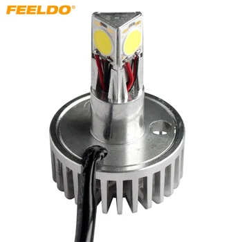 

FEELDO H6M/H4/P15D25-3/S2(BA20D) 4in1 1800LM LED 18W Motorcycle 6000K Hi/Lo Bulb Light Headlight KITS #AM1353