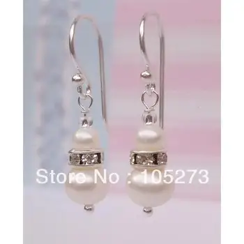 New Arriver Handmade Designer S925 Sterling Silvers 4-8MM White Freshwater Pearl Drop Bridal Earrings Bridesmaid Gift Free Ship
New Arriver Handmade Designer S925 Sterling Silvers 4-8MM White Freshwater Pearl Drop Bridal Earrings Bridesmaid Gift Free Ship