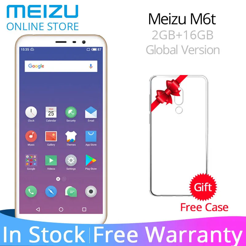 Official Global Version Meizu M6T 6T 2GB 16GB M811H Mobile Phone MTK6750 Octa Core 5.7" 18:9 Screen Dual Rear Camera Fingerprint
Official Global Version Meizu M6T 6T 2GB 16GB M811H Mobile Phone MTK6750 Octa Core 5.7" 18:9 Screen Dual Rear Camera Fingerprint