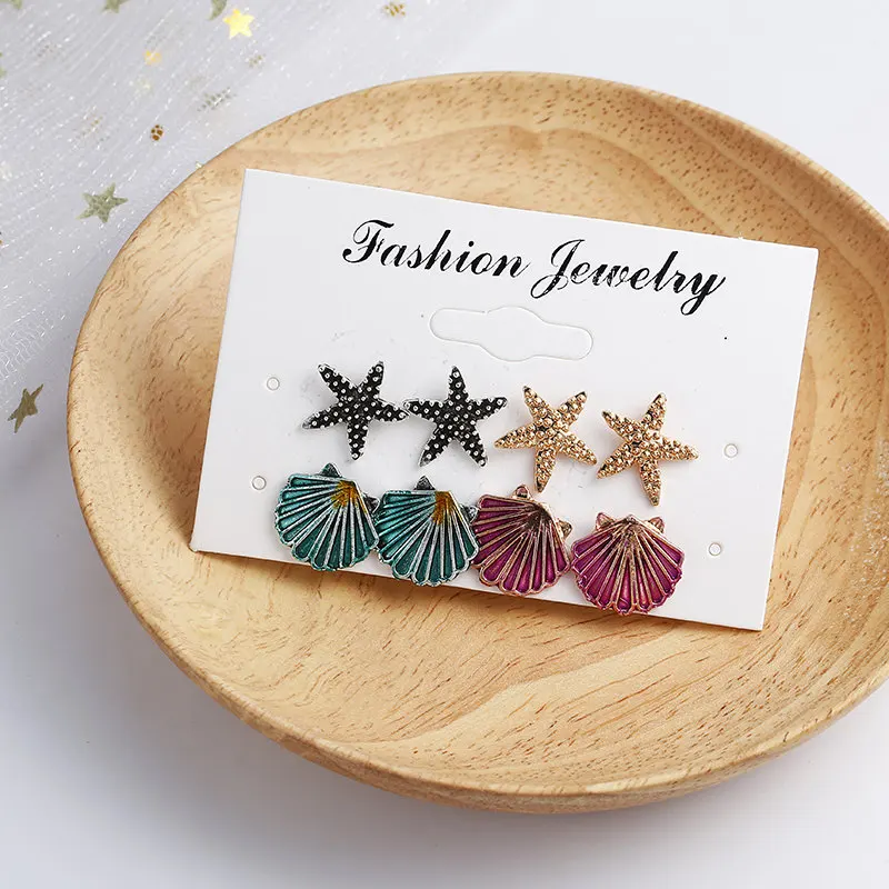8pcs/set Boho Shell Turtle Anchor Stud Earrings Set For Women Punk Mix Design Geometric Stone Animal Ear Jewelry
8pcs/set Boho Shell Turtle Anchor Stud Earrings Set For Women Punk Mix Design Geometric Stone Animal Ear Jewelry