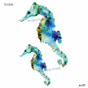 HXMAN Hippocampus Temporary Watercolor Tattoo Sticker Waterproof Women Fake Body Art Tattoos 9.8X6cm Kids Hand Tatoo A-177
HXMAN Hippocampus Temporary Watercolor Tattoo Sticker Waterproof Women Fake Body Art Tattoos 9.8X6cm Kids Hand Tatoo A-177