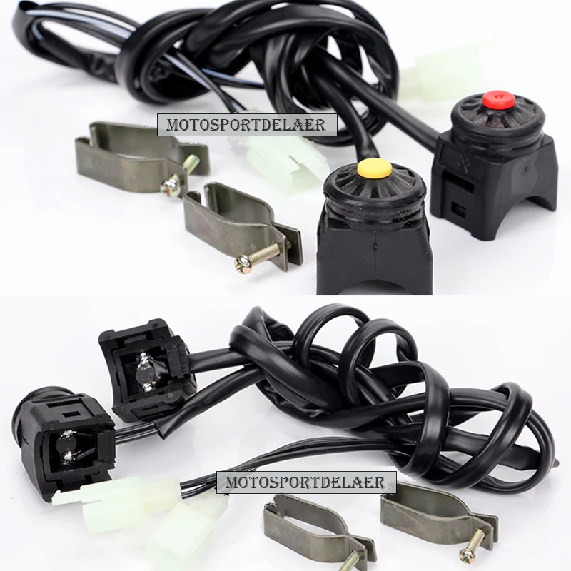 Universal ATV Motorcycle Dual Sport Dirt Quad Start Horn Kill Off Stop Switch Button Motorbike Accessories Red Yellow Button 
Universal ATV Motorcycle Dual Sport Dirt Quad Start Horn Kill Off Stop Switch Button Motorbike Accessories Red Yellow Button