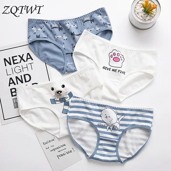 ZQTWT Cat Panties Cotton Briefs For Women Underwear Fashion Cartoon Sexy Fashion Cute Underpants Girls Lingeries
ZQTWT Cat Panties Cotton Briefs For Women Underwear Fashion Cartoon Sexy Fashion Cute Underpants Girls Lingeries