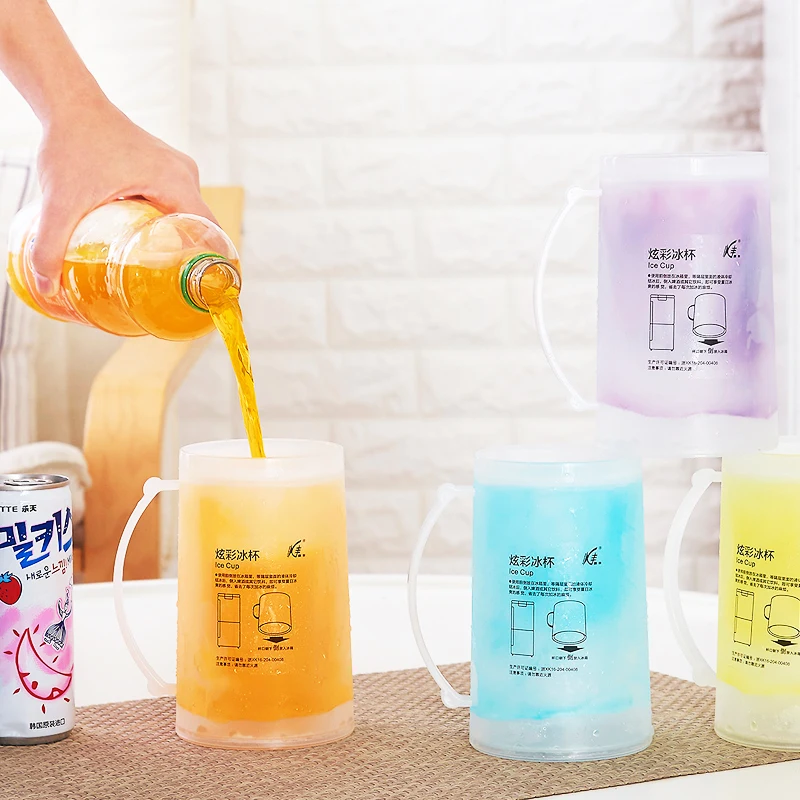 Plastic Cups Summer Double Ice Mugs Cooling Cup Beer Mate Built-in Compartment With Healthy Refrigerant Ice Mug Cup Double-Layer
Plastic Cups Summer Double Ice Mugs Cooling Cup Beer Mate Built-in Compartment With Healthy Refrigerant Ice Mug Cup Double-Layer