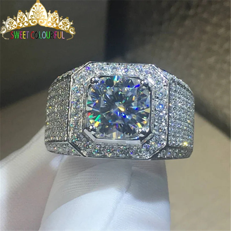100% 18K 750Au Gold Moissanite Diamond man Ring D color VVS With national certificate MO-0012
100% 18K 750Au Gold Moissanite Diamond man Ring D color VVS With national certificate MO-0012