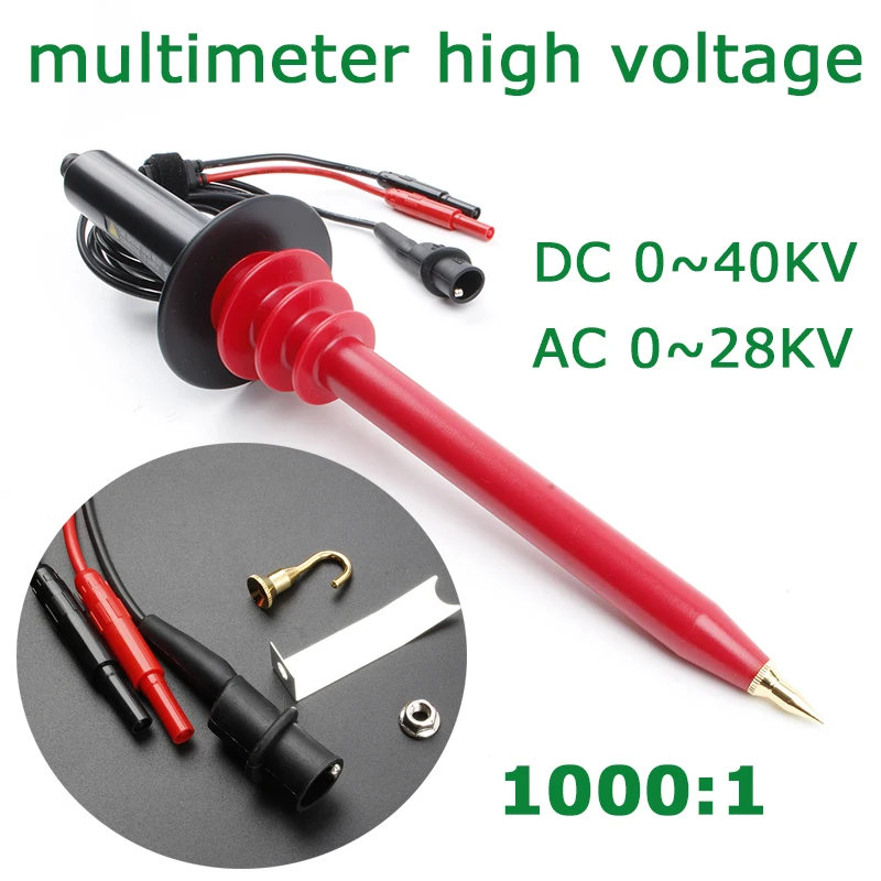 High Voltage probe 40KV DC 28KV AC 1000Mohm input 1000:1 multimeter High Voltage test probe HVP-40
High Voltage probe 40KV DC 28KV AC 1000Mohm input 1000:1 multimeter High Voltage test probe HVP-40