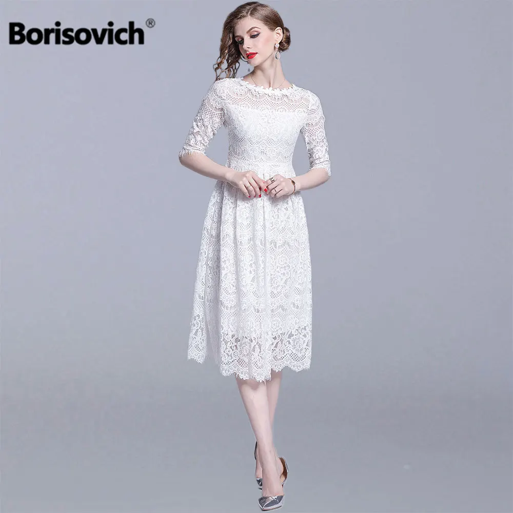 Borisovich Women Summer Lace Long Dresses New Arrival Fashion Luxury Hollow Out White Lace Ladies Elegant Party Dresses N1304
Borisovich Women Summer Lace Long Dresses New Arrival Fashion Luxury Hollow Out White Lace Ladies Elegant Party Dresses N1304