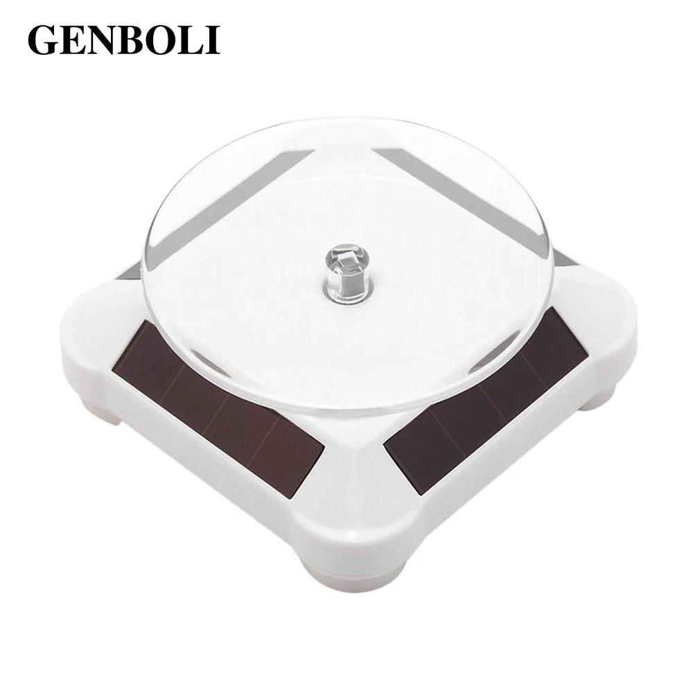 360 Rotating Turntable Display Stand with Solar Power Battery Turn Table Plate For Ring Necklace Bracelet Jewelry
360 Rotating Turntable Display Stand with Solar Power Battery Turn Table Plate For Ring Necklace Bracelet Jewelry