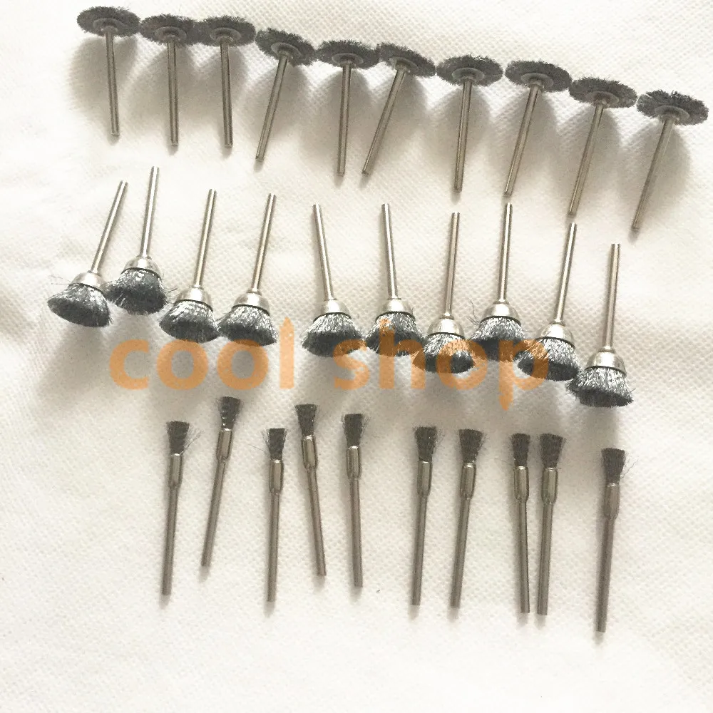 Fixmee 30Pcs Pieces Mini Wire Brush Wheel Cup Brass Steel Wire Brush Set 1/8" (3mm) Shank for Power Dremel Rotary Tools Polishin
Fixmee 30Pcs Pieces Mini Wire Brush Wheel Cup Brass Steel Wire Brush Set 1/8" (3mm) Shank for Power Dremel Rotary Tools Polishin