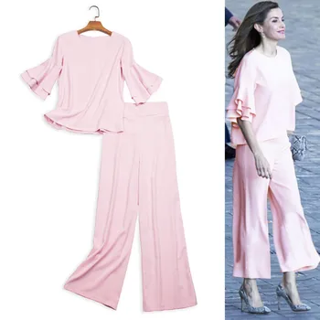 New 2019 Spring Autumn Fashion Women's Pants Suits High Waist Pants Top For Women Office Ladies Business Work Two Piece Set Pink
New 2019 Spring Autumn Fashion Women's Pants Suits High Waist Pants Top For Women Office Ladies Business Work Two Piece Set Pink