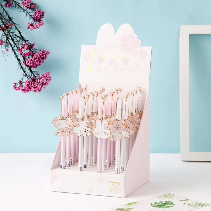 18 pcs/lot 0.5mm Spring Rabbit Pendant Gel Pen Signature Pen Escolar Papelaria School Office Supply Promotional Gift
18 pcs/lot 0.5mm Spring Rabbit Pendant Gel Pen Signature Pen Escolar Papelaria School Office Supply Promotional Gift