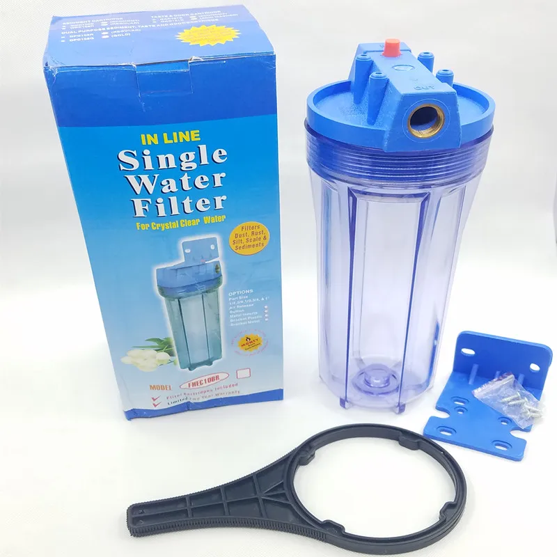 10 Inch Transparent water purifier filter bottle explosion proof 1/2 Inch copper pore
10 Inch Transparent water purifier filter bottle explosion proof 1/2 Inch copper pore
