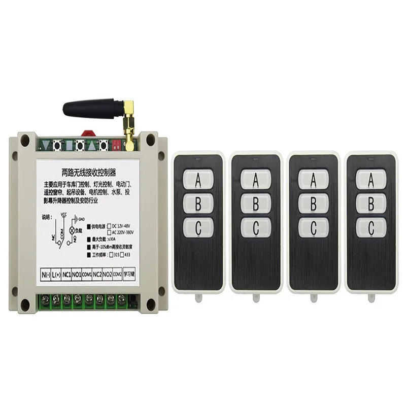 AC 220 V 250V 380V 2CH 2 CH RF Wireless Remote Control Receiver+Transmitter shutters tubular motor garage door projection screen
AC 220 V 250V 380V 2CH 2 CH RF Wireless Remote Control Receiver+Transmitter shutters tubular motor garage door projection screen