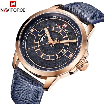 

NAVIFORCE New Men Watch 3ATM Waterproof Male Top Brand Luxury Leather Wristwatch Man Date Week Quartz Fashion Montre Homme 2018